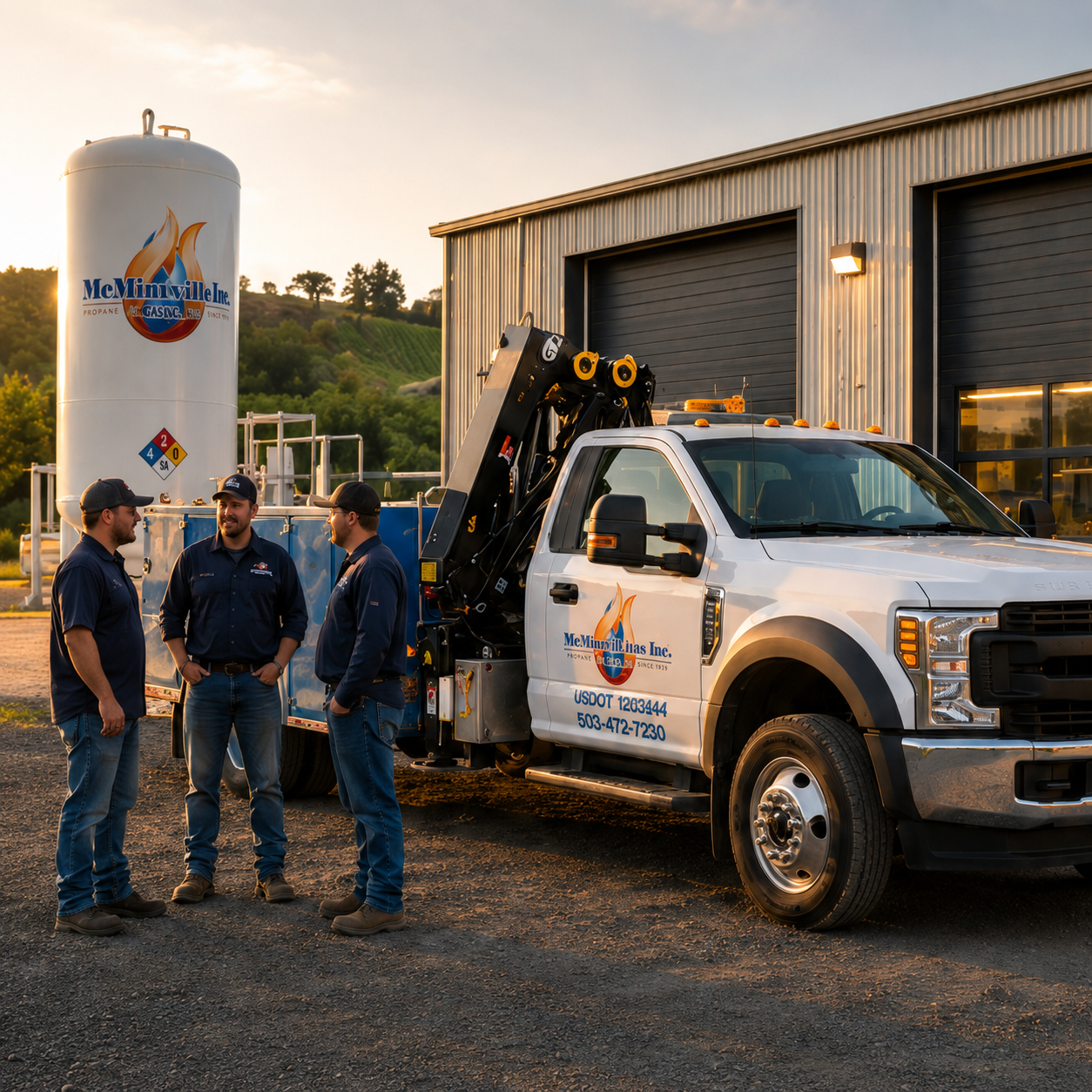 McMinnville Gas Commercial Delivery Truck and Team